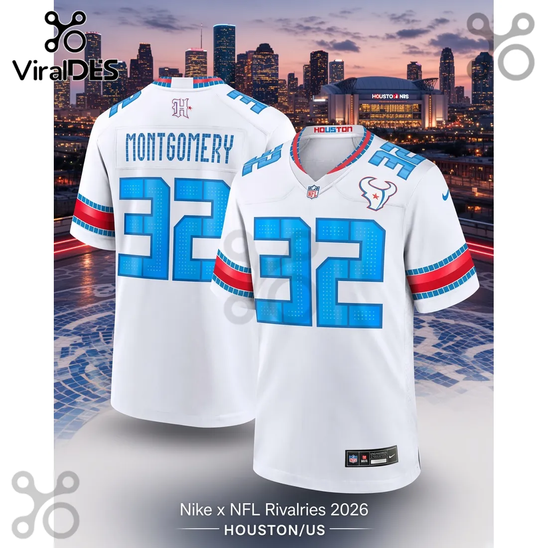 Houston Texans Nike 2026 White Rivalries Jersey Houston Texans Nike 2026 White Rivalries Jersey