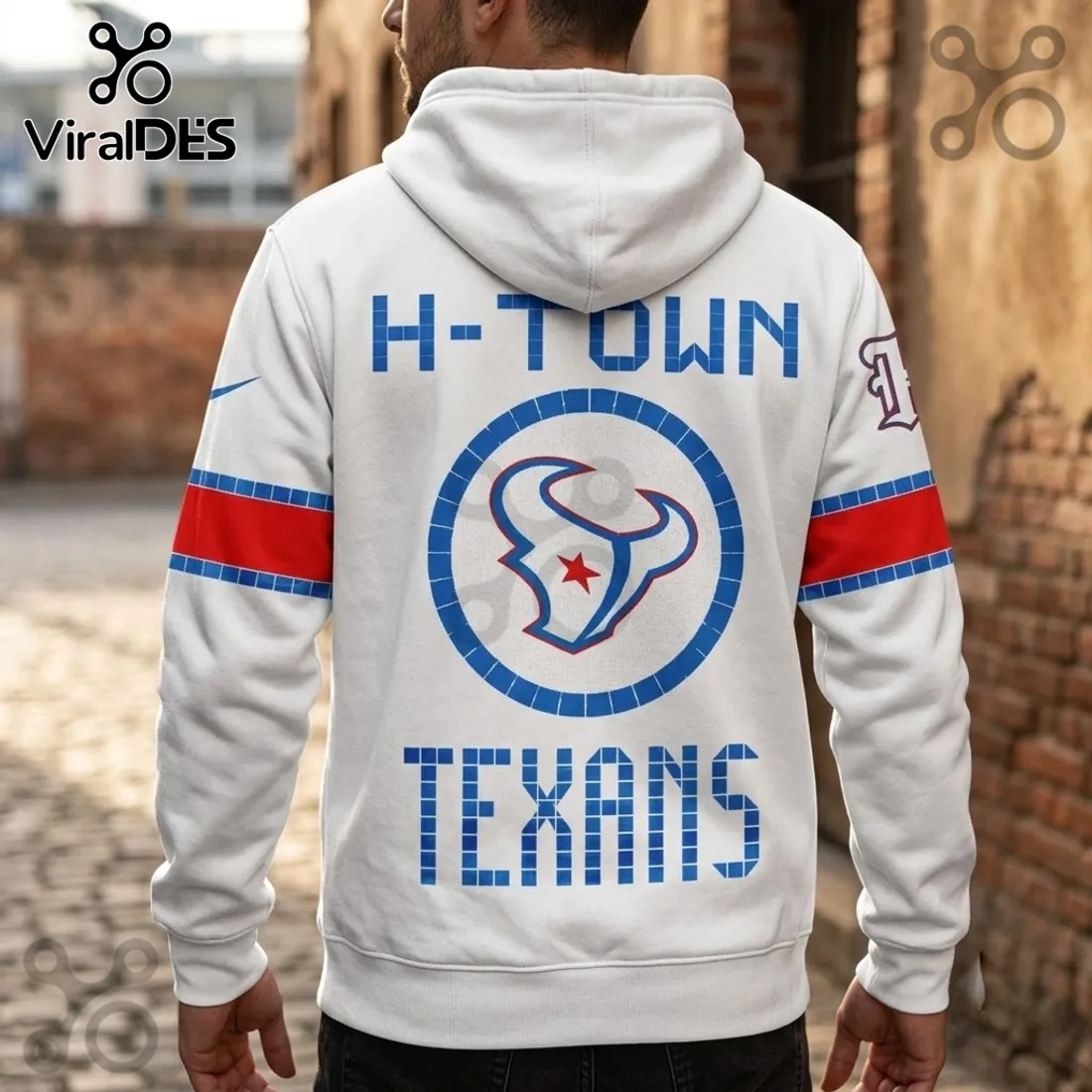 Houston Texans Nike Rivalries H-Town White Hoodie Houston Texans Nike Rivalries H-Town White Hoodie