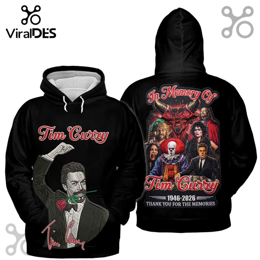 In Memory Of Tim Curry Thank You For The Memories Hoodie In Memory Of Tim Curry Thank You For The Memories Hoodie