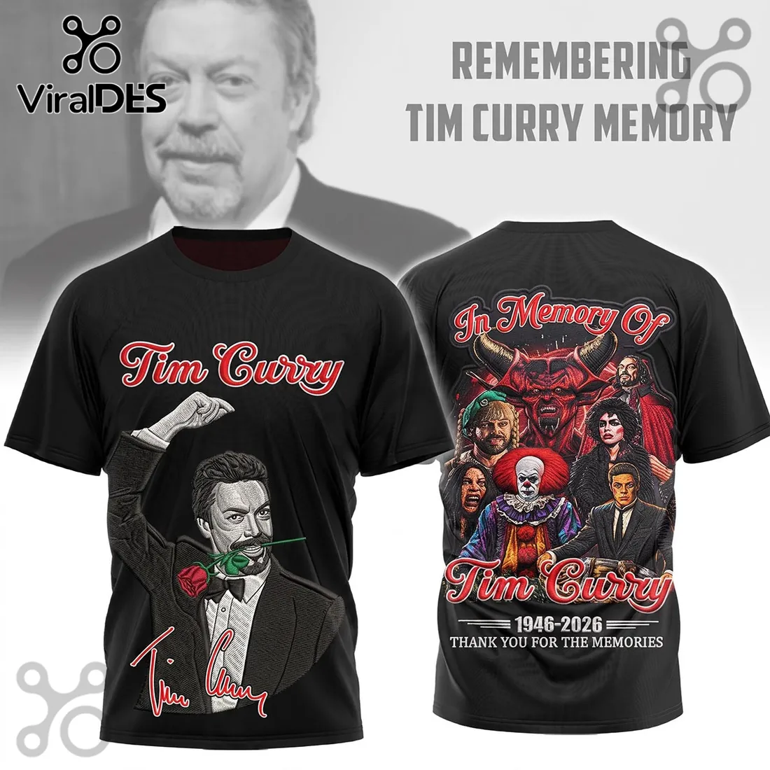 In Memory Of Tim Curry Thank You For The Memories Hoodie In Memory Of Tim Curry Thank You For The Memories Hoodie