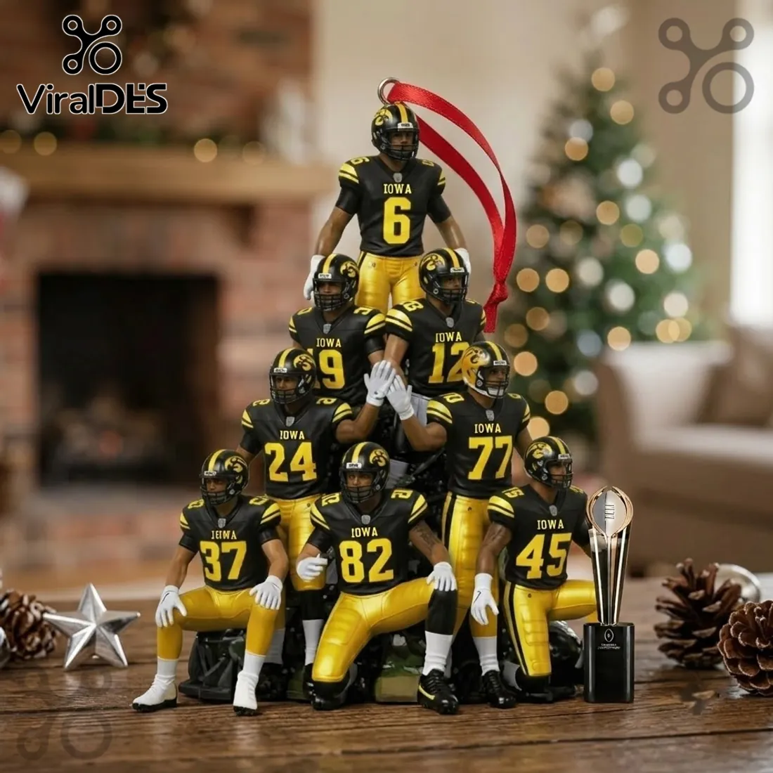 Iowa Hawkeyes Football Players 2026 Christmas Ornament Iowa Hawkeyes Football Players 2026 Christmas Ornament