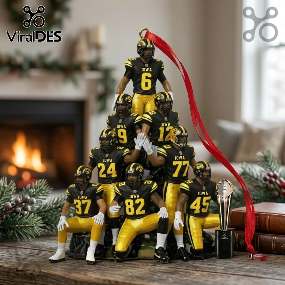 Iowa Hawkeyes Football Players 2026 Christmas Ornament Iowa Hawkeyes Football Players 2026 Christmas Ornament