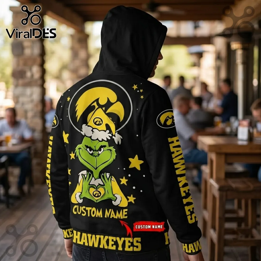 Iowa Hawkeyes Grinch Christmas Holiday Hoodie Iowa Hawkeyes Grinch Christmas Holiday Hoodie
