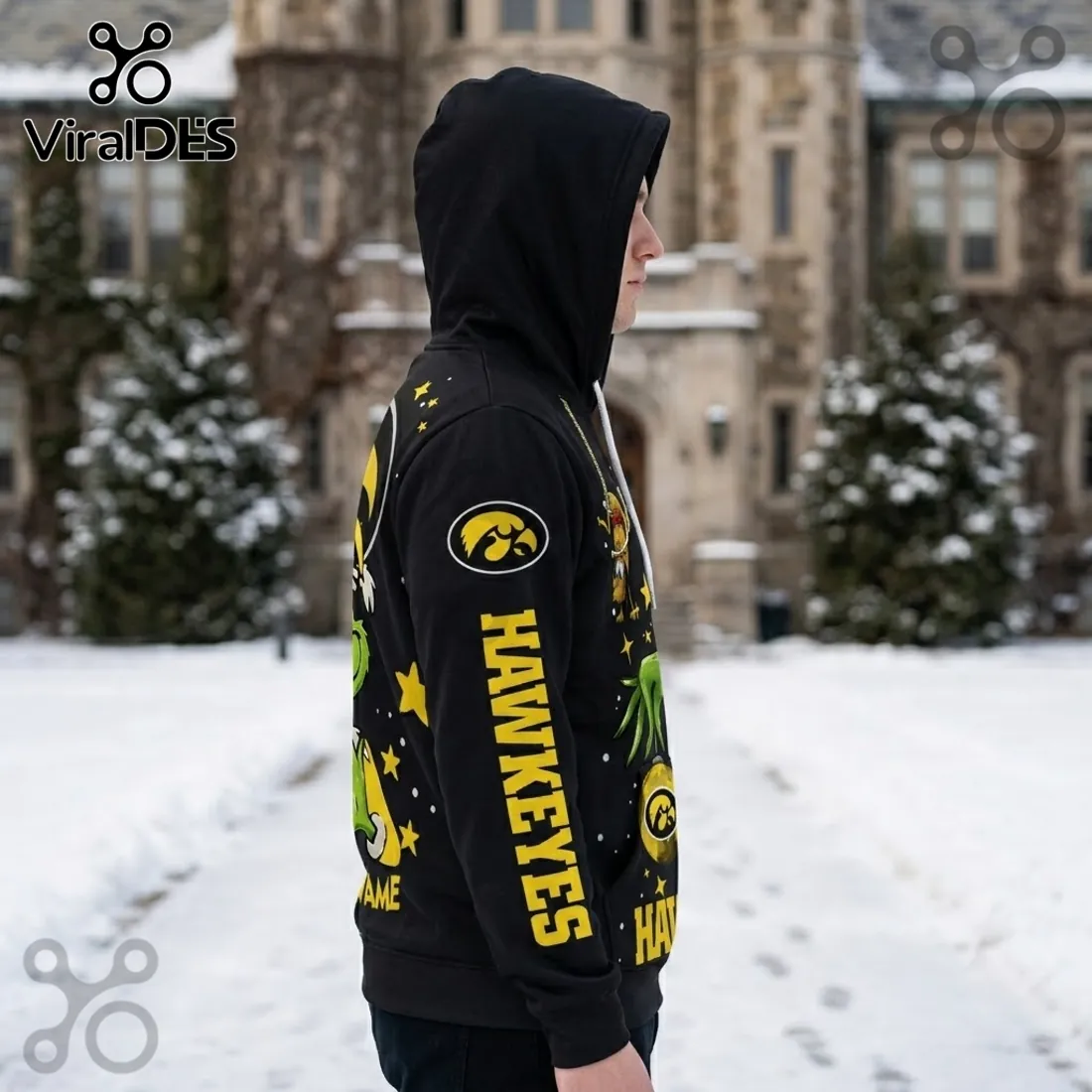 Iowa Hawkeyes Grinch Christmas Holiday Hoodie Iowa Hawkeyes Grinch Christmas Holiday Hoodie