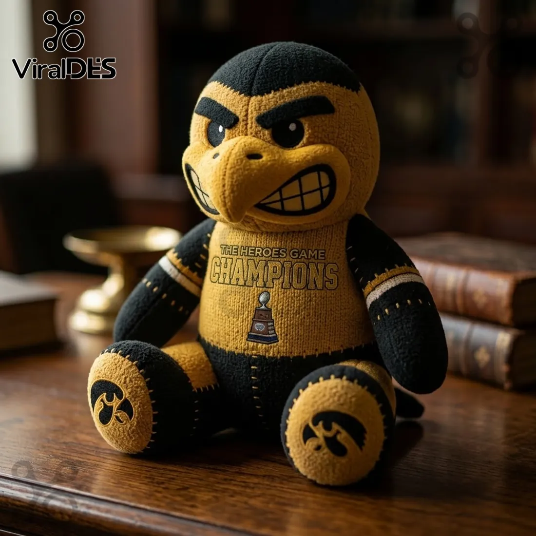 Iowa Hawkeyes Mascot Heroes Game Champions Plush Toy Iowa Hawkeyes Mascot Heroes Game Champions Plush Toy