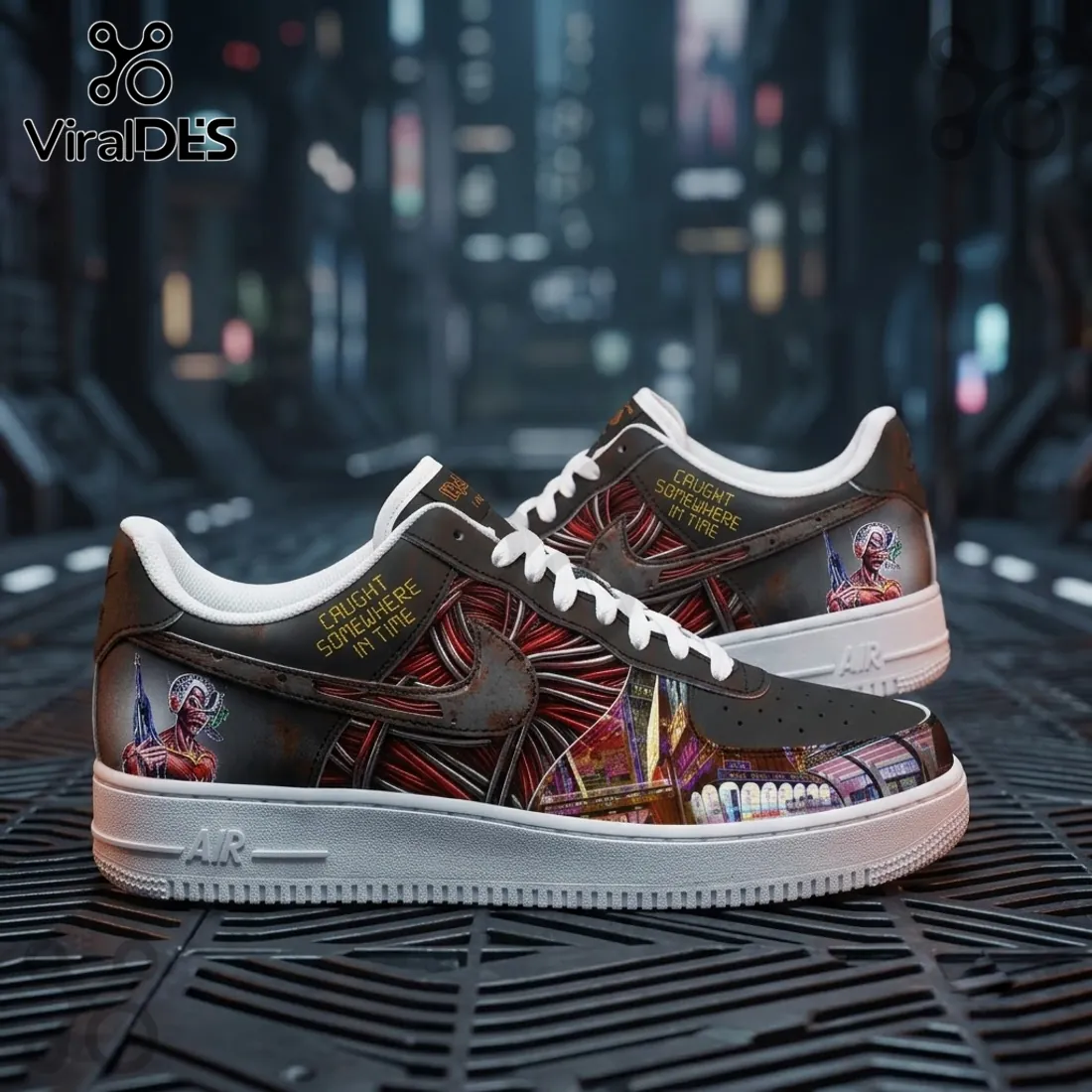 Iron Maiden Caught Somewhere In Time Air Force 1 Sneakers Iron Maiden Caught Somewhere In Time Air Force 1 Sneakers