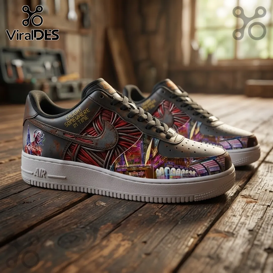 Iron Maiden Caught Somewhere In Time Air Force 1 Sneakers Iron Maiden Caught Somewhere In Time Air Force 1 Sneakers
