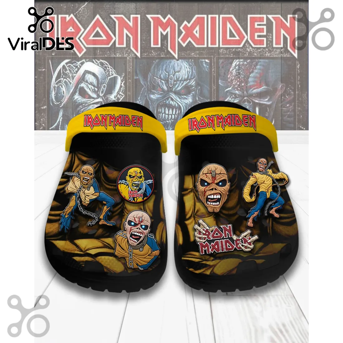 Iron Maiden Eddie Mascot Crocs Clogs Shoes Iron Maiden Eddie Mascot Crocs Clogs Shoes