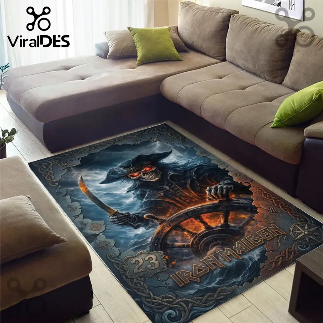 Iron Maiden Skeleton Captain Area Rug Iron Maiden Skeleton Captain Area Rug