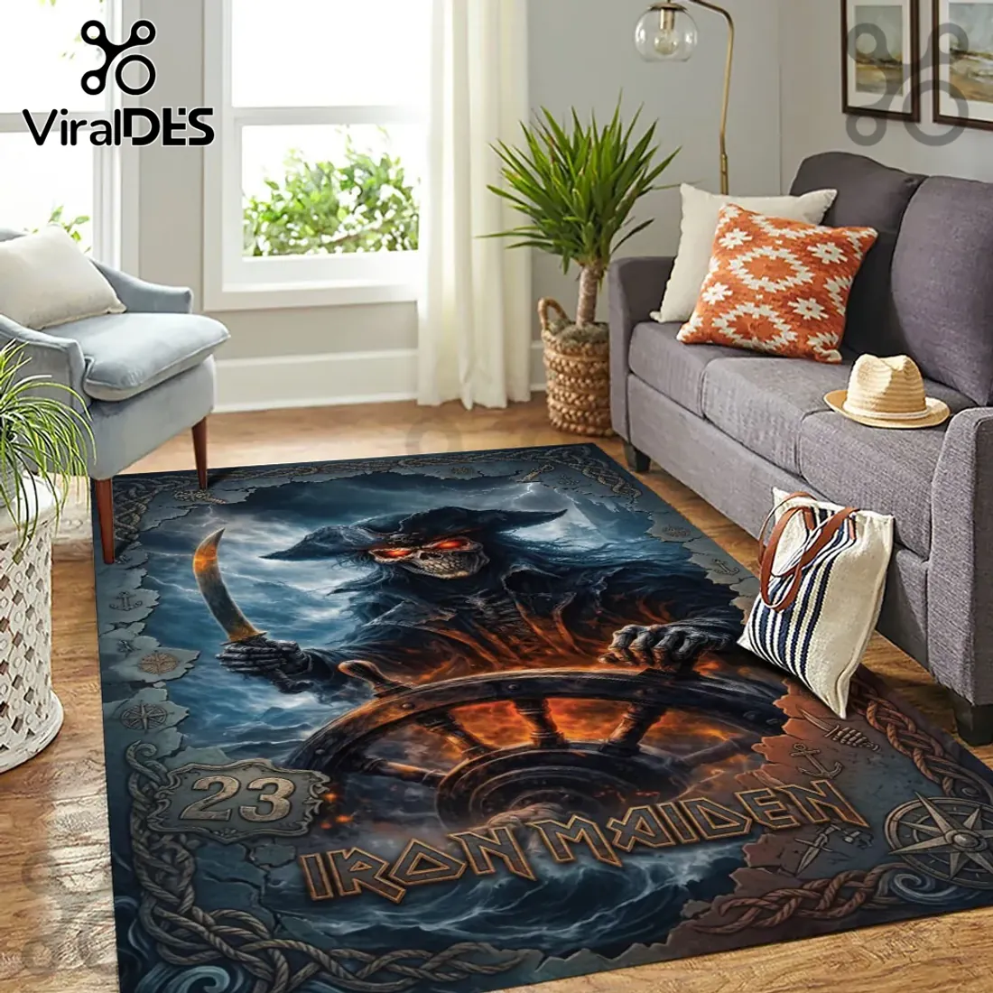 Iron Maiden Skeleton Captain Area Rug Iron Maiden Skeleton Captain Area Rug