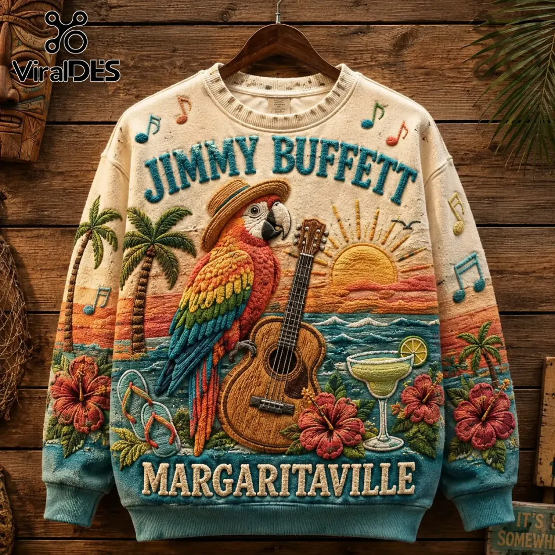 Jimmy Buffett Margaritaville Embroidered Sweater Jimmy Buffett Margaritaville Embroidered Sweater