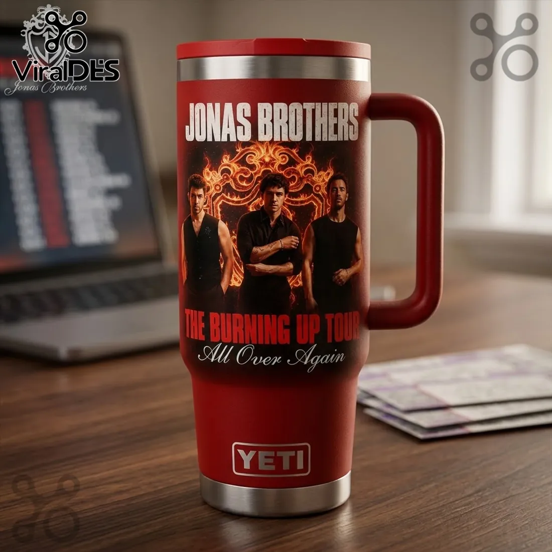 Jonas Brothers The Burning Up Tour Red StanleyTumbler Jonas Brothers The Burning Up Tour Red StanleyTumbler