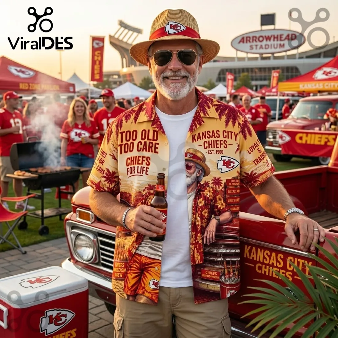 Kansas City Chiefs Too Old To Care Hawaiian Shirt Kansas City Chiefs Too Old To Care Hawaiian Shirt