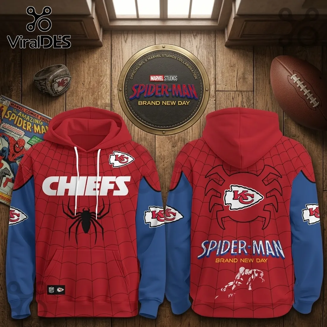 Kansas City Chiefs x Spider-Man Brand New Day Hoodie Kansas City Chiefs x Spider-Man Brand New Day Hoodie