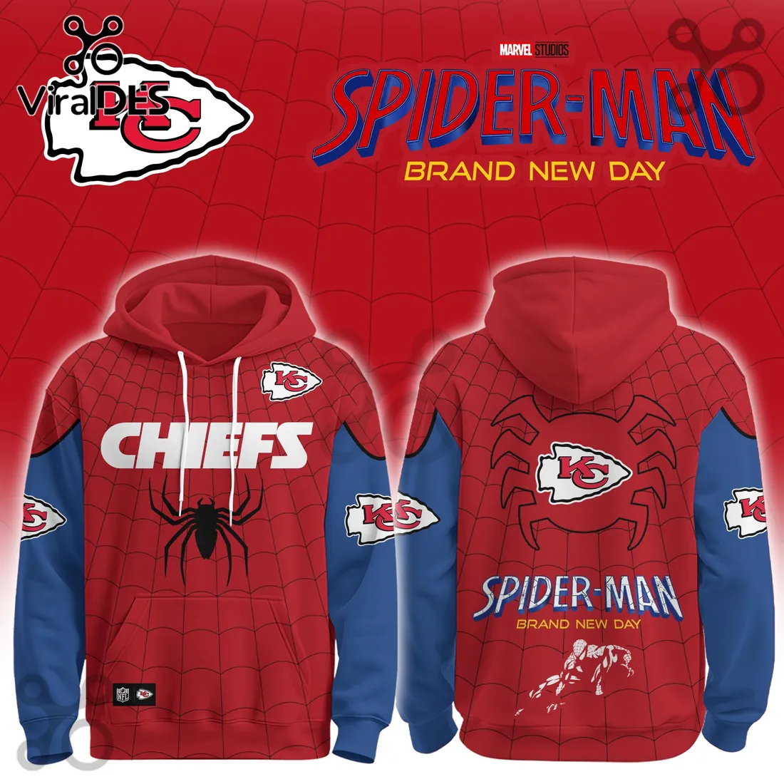 Kansas City Chiefs x Spider-Man Brand New Day Hoodie Kansas City Chiefs x Spider-Man Brand New Day Hoodie