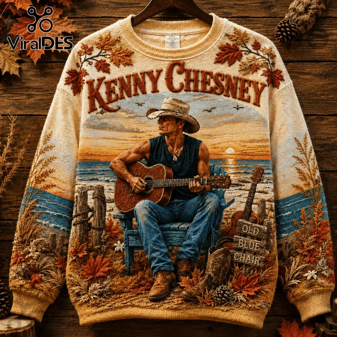 Kenny Chesney Old Blue Chair Ugly Sweater Kenny Chesney Old Blue Chair Ugly Sweater
