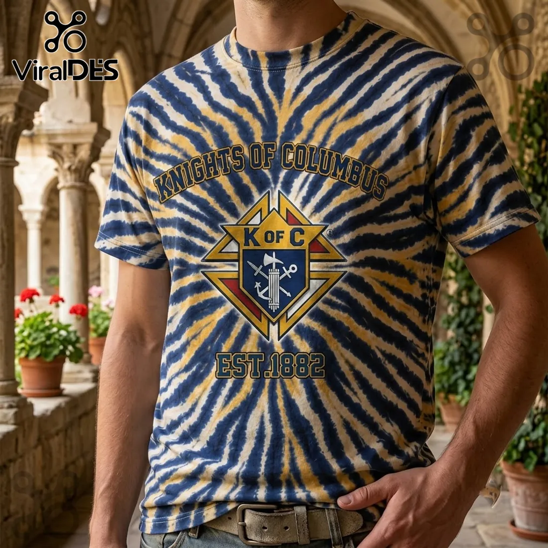 Knights of Columbus EST1882 Tie Dye T-Shirt Knights of Columbus EST1882 Tie Dye T-Shirt