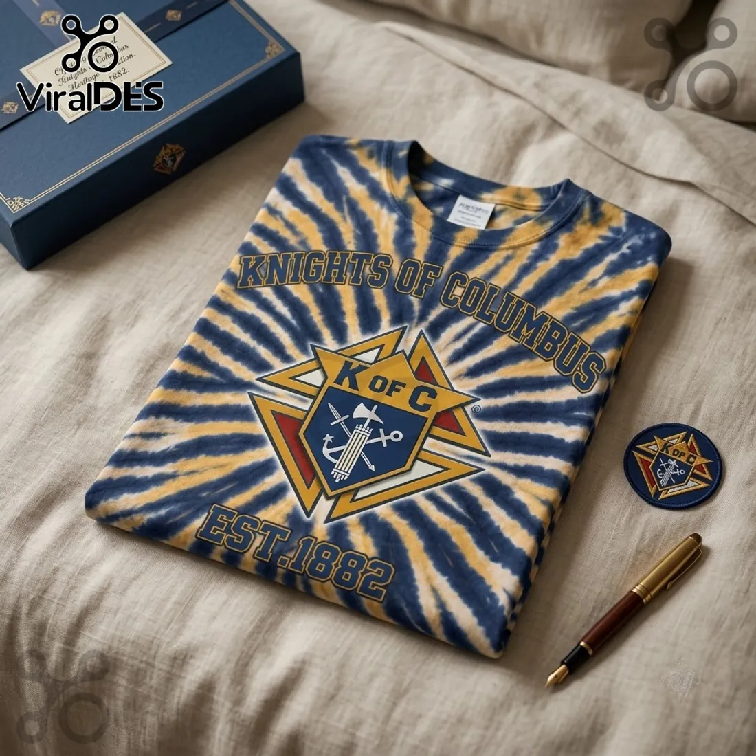 Knights of Columbus EST1882 Tie Dye T-Shirt Knights of Columbus EST1882 Tie Dye T-Shirt