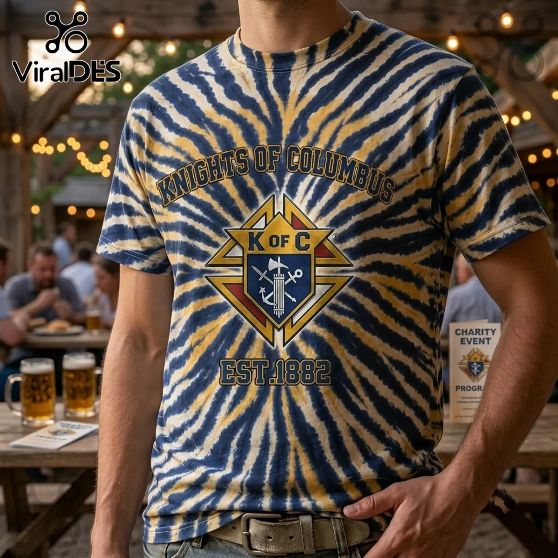 Knights of Columbus EST1882 Tie Dye T-Shirt Knights of Columbus EST1882 Tie Dye T-Shirt