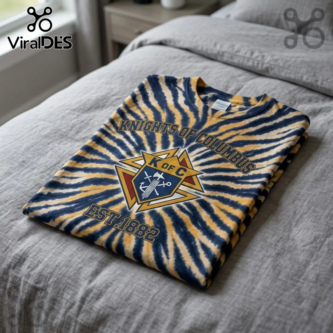 Knights of Columbus EST1882 Tie Dye T-Shirt Knights of Columbus EST1882 Tie Dye T-Shirt