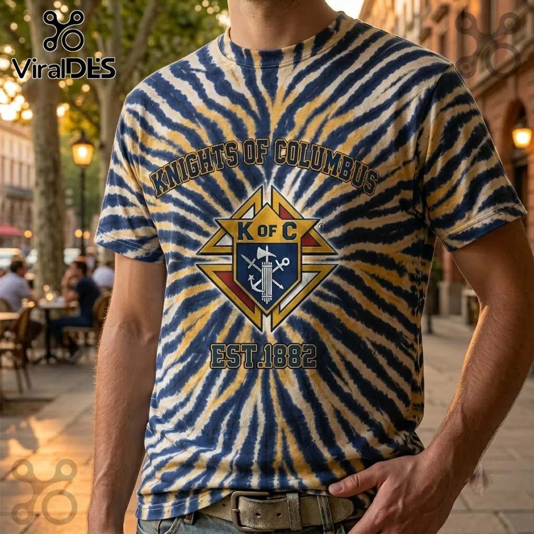 Knights of Columbus EST1882 Tie Dye T-Shirt Knights of Columbus EST1882 Tie Dye T-Shirt