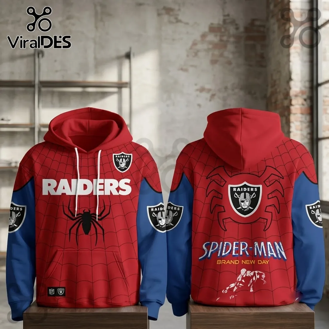 Las Vegas Raiders x Spider-Man Brand New Day Hoodie Las Vegas Raiders x Spider-Man Brand New Day Hoodie