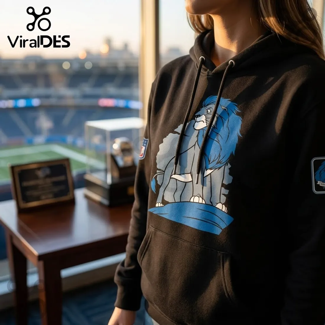Lion King x Detroit Lions NFL Collaboration Black Hoodie Lion King x Detroit Lions NFL Collaboration Black Hoodie