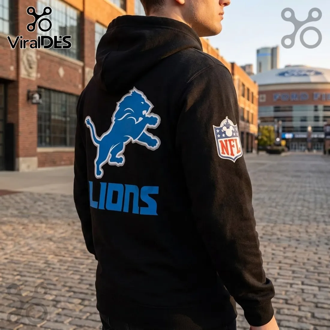 Lion King x Detroit Lions NFL Collaboration Black Hoodie Lion King x Detroit Lions NFL Collaboration Black Hoodie