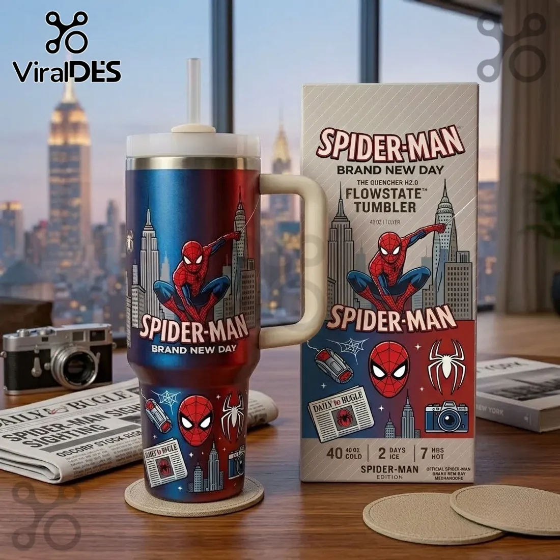 Marvel Spider-Man Brand New Day 40oz Stanley Tumbler Marvel Spider-Man Brand New Day 40oz Stanley Tumbler