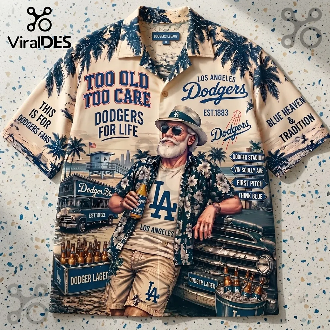 MLB Los Angeles Dodgers Palm Tree Hawaiian Shirt MLB Los Angeles Dodgers Palm Tree Hawaiian Shirt