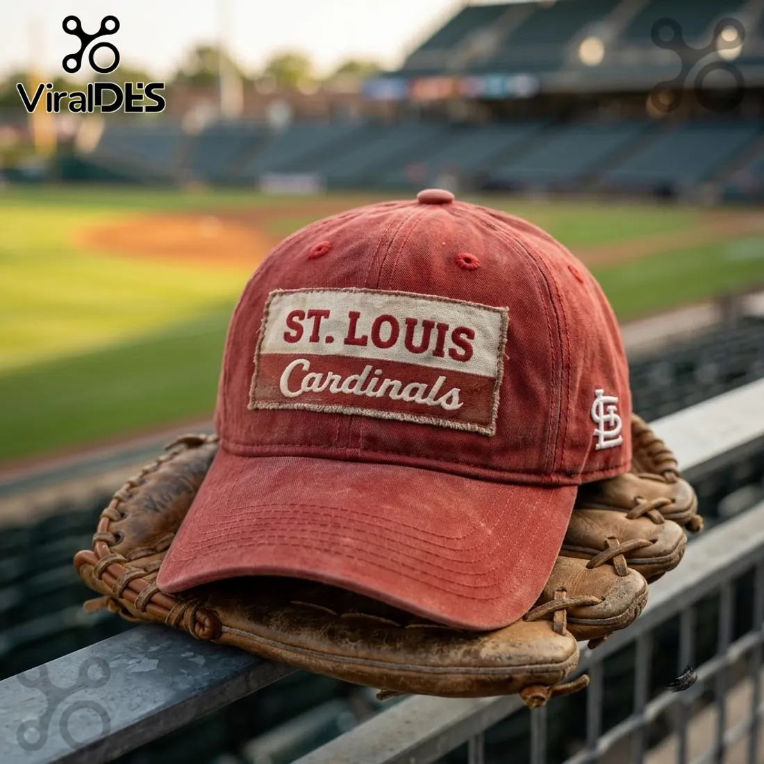 MLB St. Louis Cardinals Distressed Red Baseball Cap MLB St. Louis Cardinals Distressed Red Baseball Cap