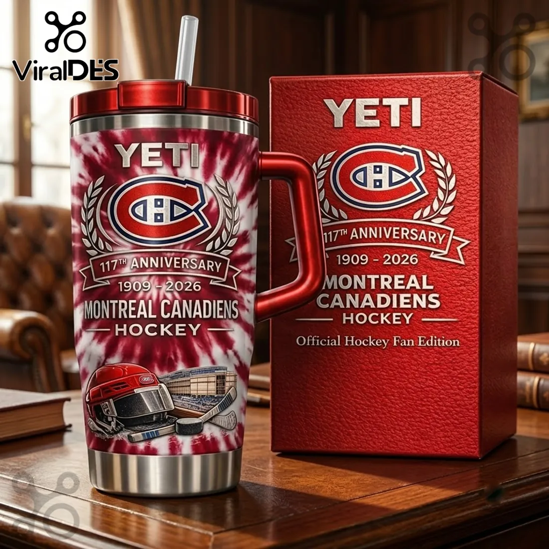 Montreal Canadiens 117th Anniversary Stanley Tumbler Montreal Canadiens 117th Anniversary Stanley Tumbler