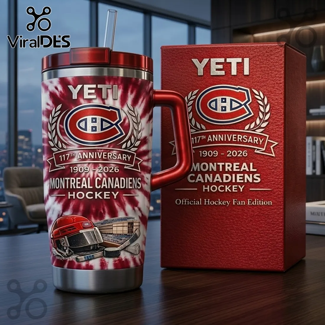 Montreal Canadiens 117th Anniversary Stanley Tumbler Montreal Canadiens 117th Anniversary Stanley Tumbler