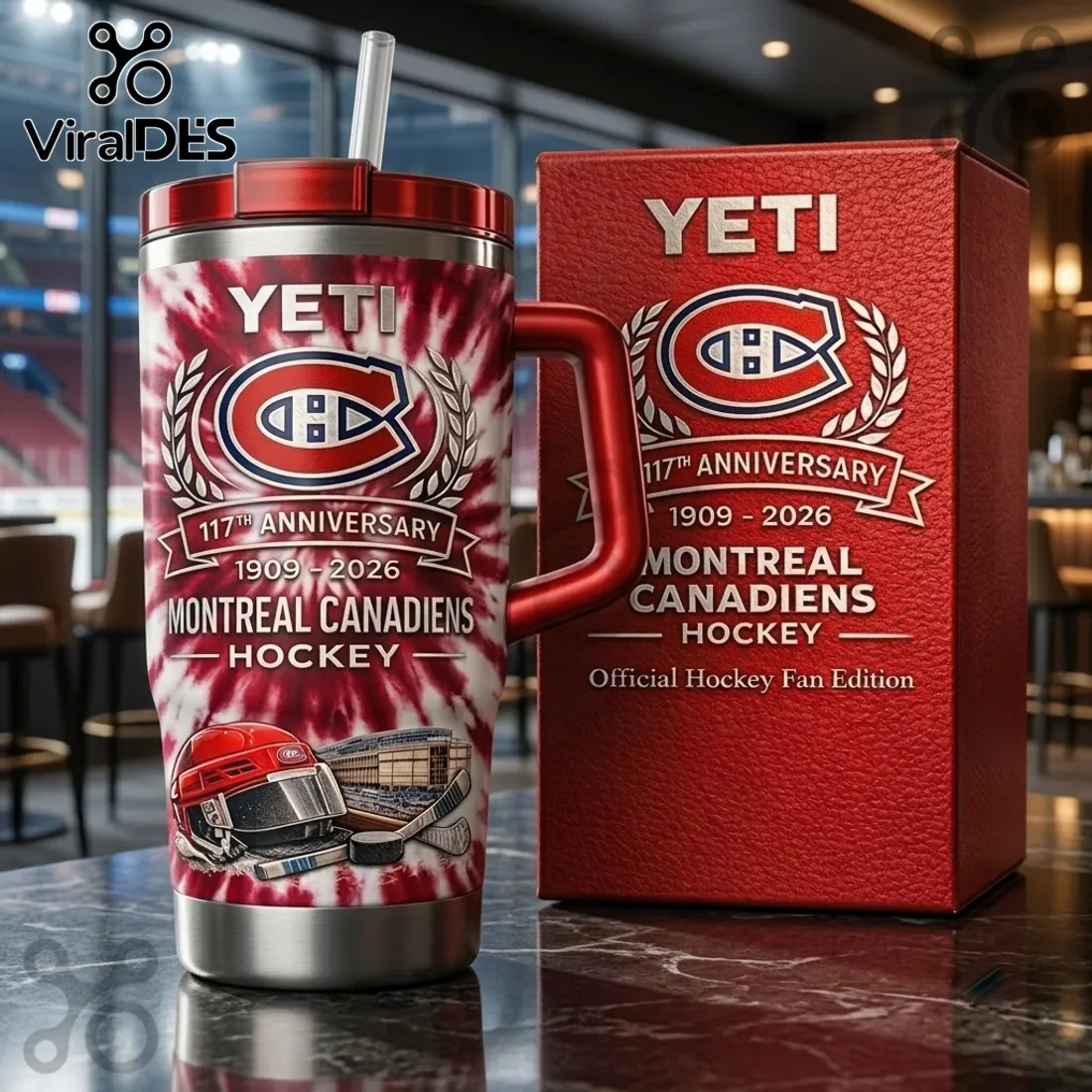 Montreal Canadiens 117th Anniversary Stanley Tumbler Montreal Canadiens 117th Anniversary Stanley Tumbler
