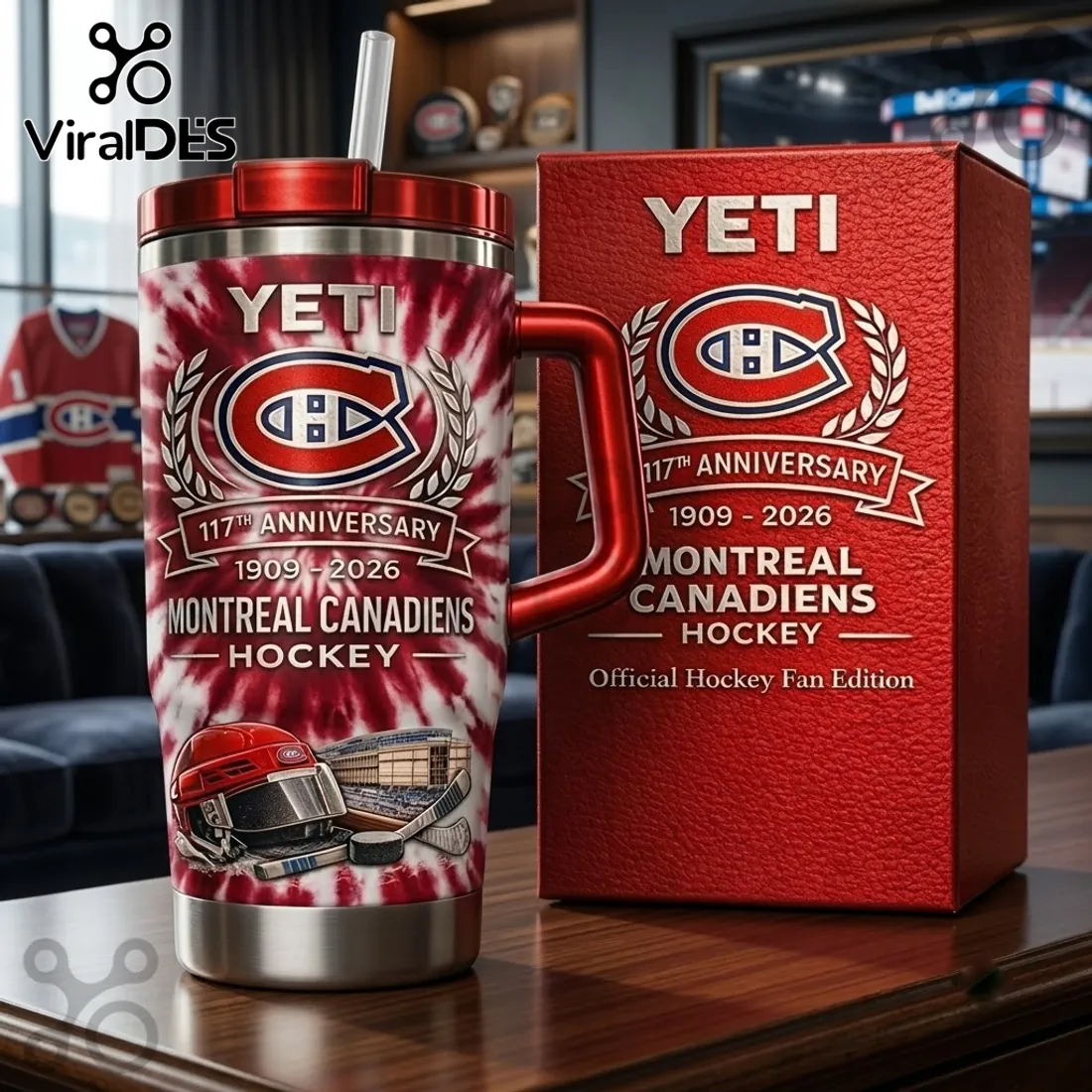 Montreal Canadiens 117th Anniversary Stanley Tumbler Montreal Canadiens 117th Anniversary Stanley Tumbler