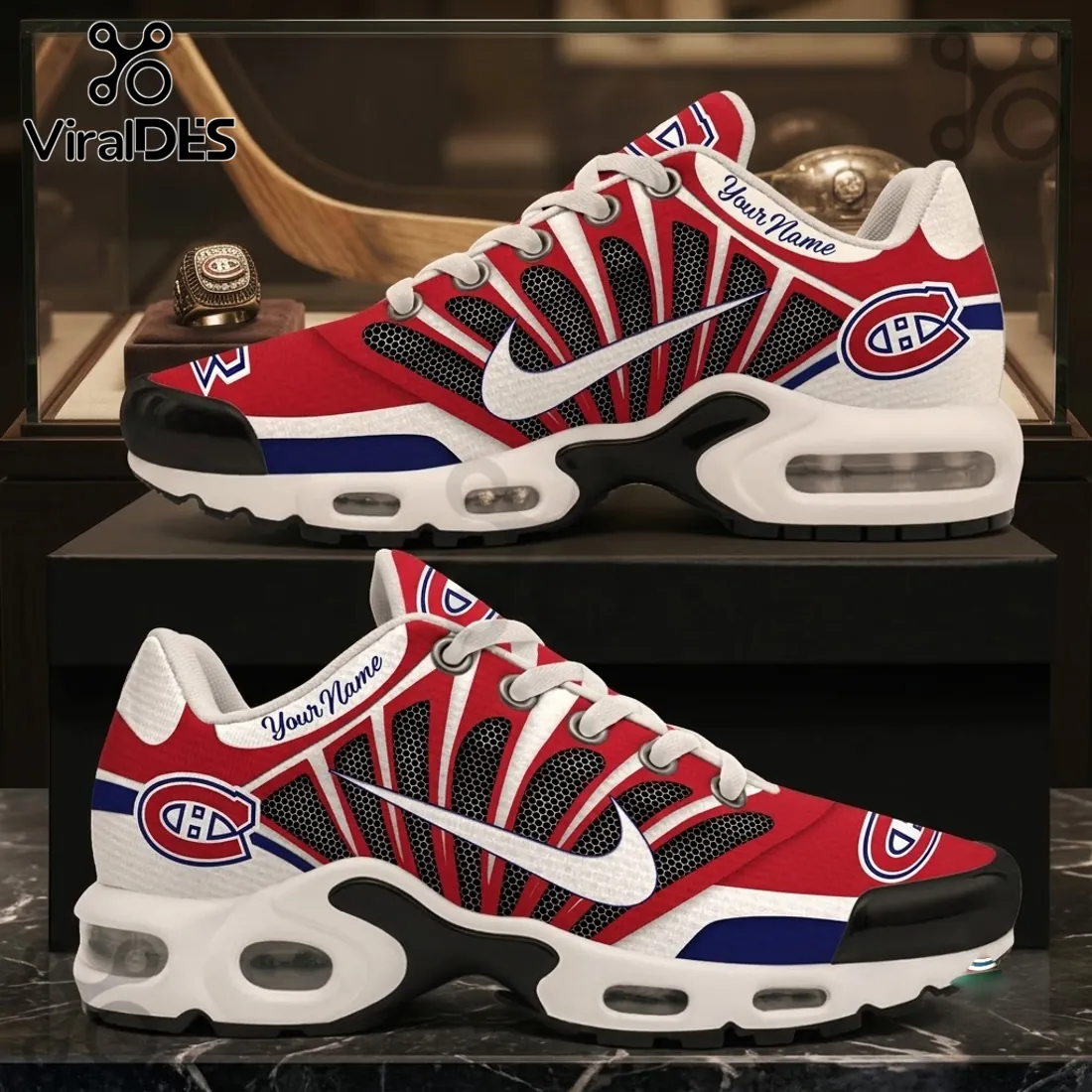 Montreal Canadiens Custom Name Air Max Plus Sneakers Montreal Canadiens Custom Name Air Max Plus Sneakers