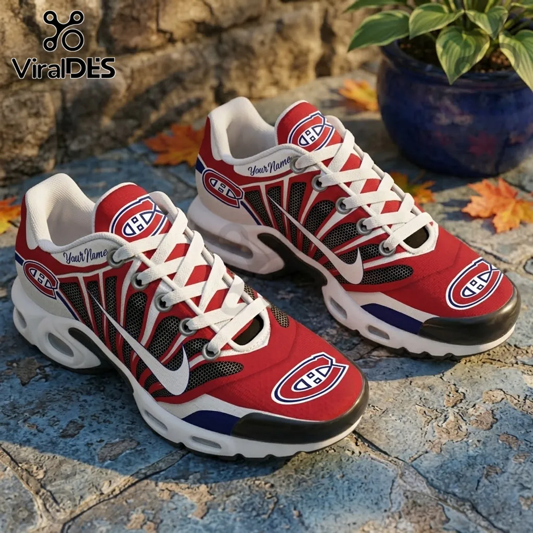 Montreal Canadiens Custom Name Air Max Plus Sneakers Montreal Canadiens Custom Name Air Max Plus Sneakers