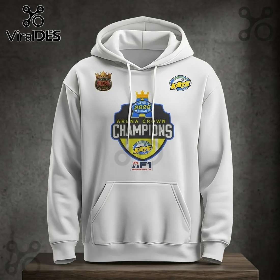 Nashville Kats 2026 Arena Crown Champions Hoodie Nashville Kats 2026 Arena Crown Champions Hoodie