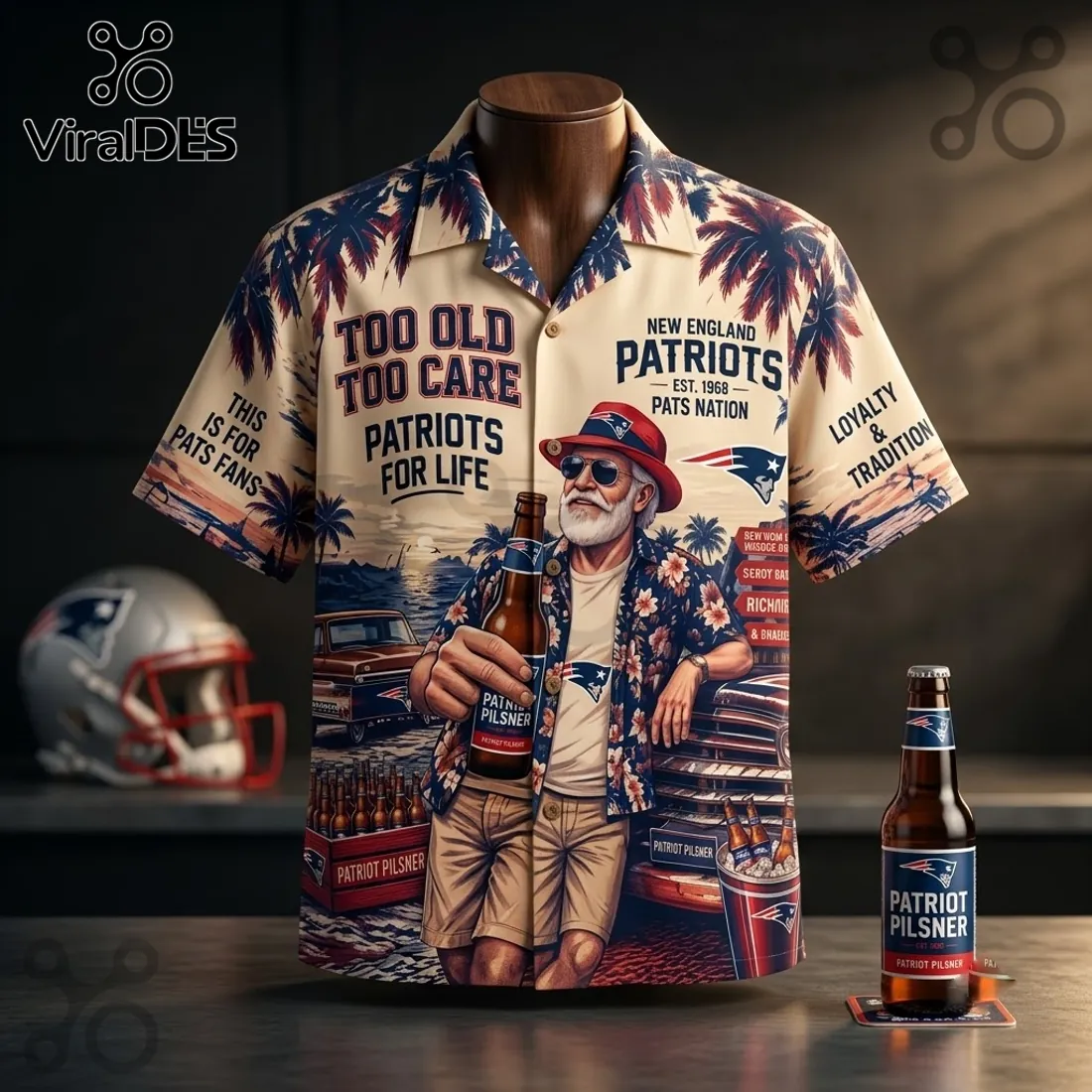 New England Patriots Too Old Too Care Hawaiian Shirt New England Patriots Too Old Too Care Hawaiian Shirt