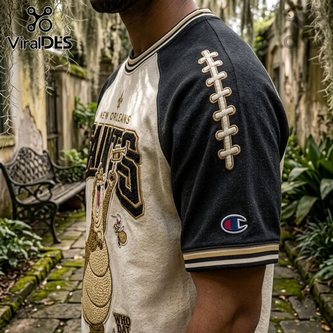 New Orleans Saints Mascot Embroidered Shirt New Orleans Saints Mascot Embroidered Shirt