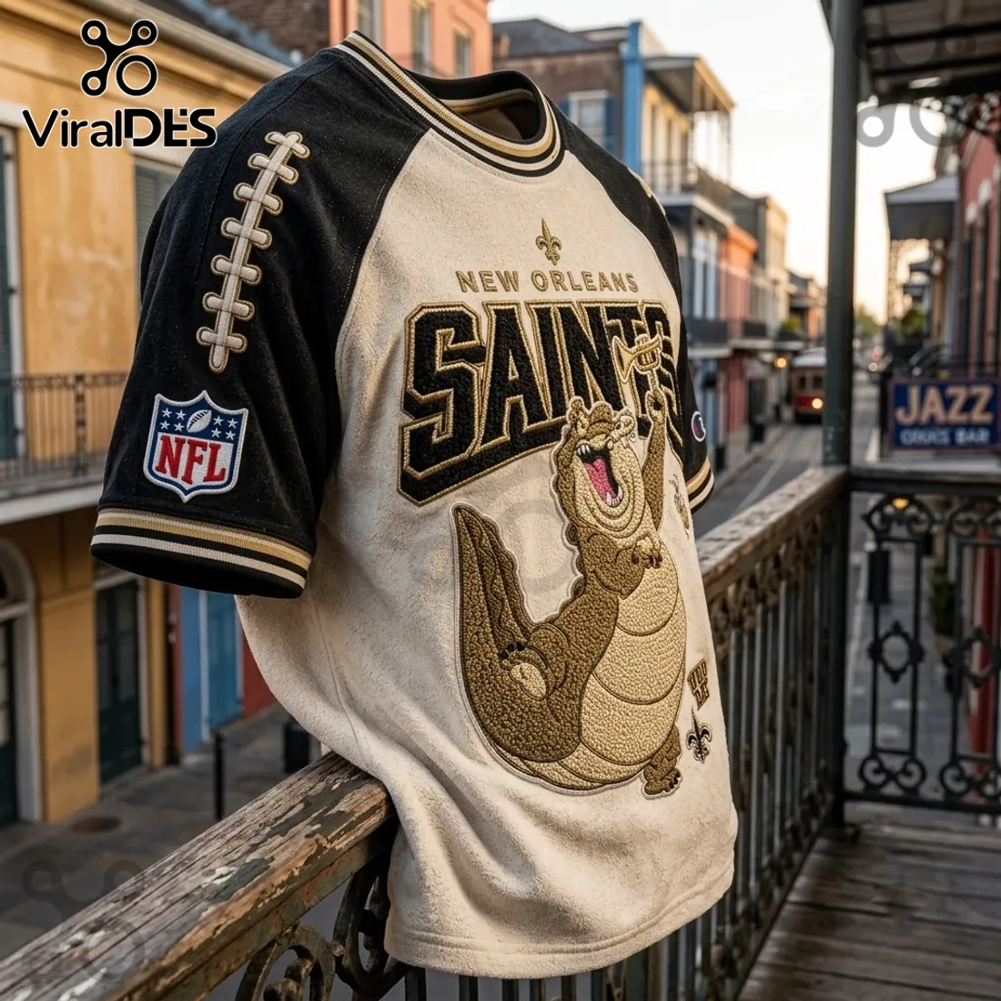 New Orleans Saints Mascot Embroidered Shirt New Orleans Saints Mascot Embroidered Shirt