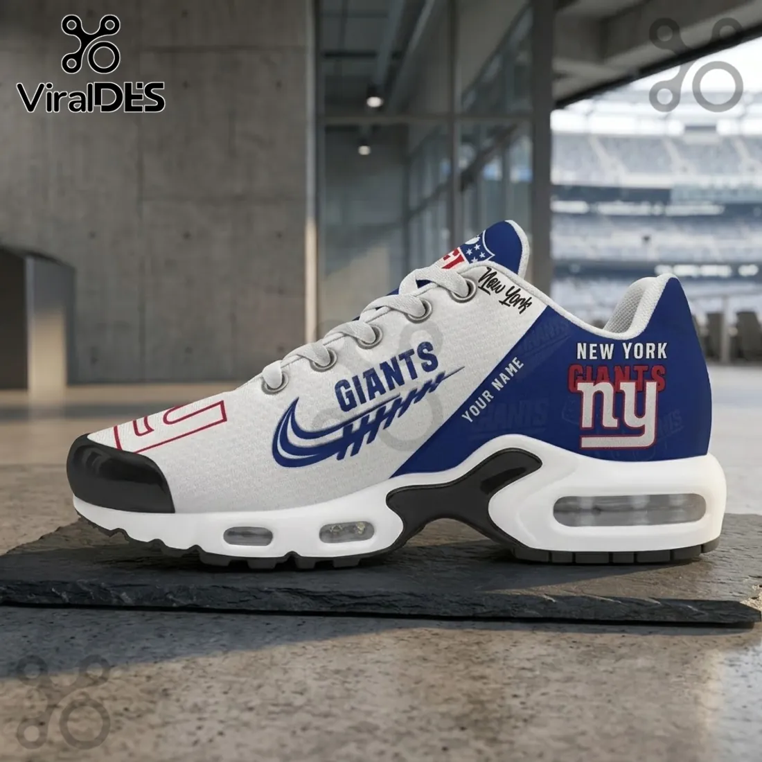New York Giants Custom Name Max Plus Sneakers New York Giants Custom Name Max Plus Sneakers