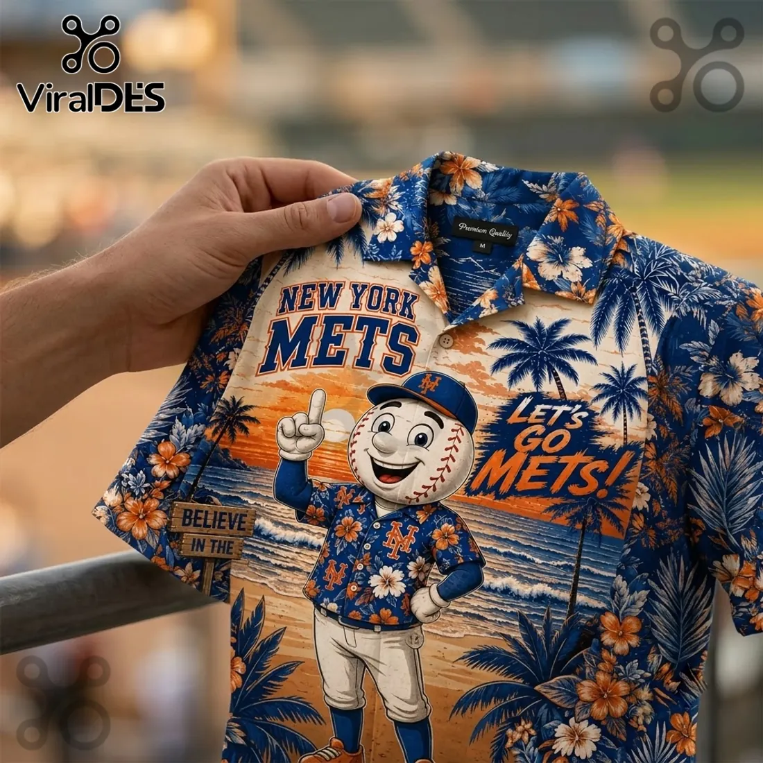 New York Mets Mascot Floral Hawaiian Shirt New York Mets Mascot Floral Hawaiian Shirt