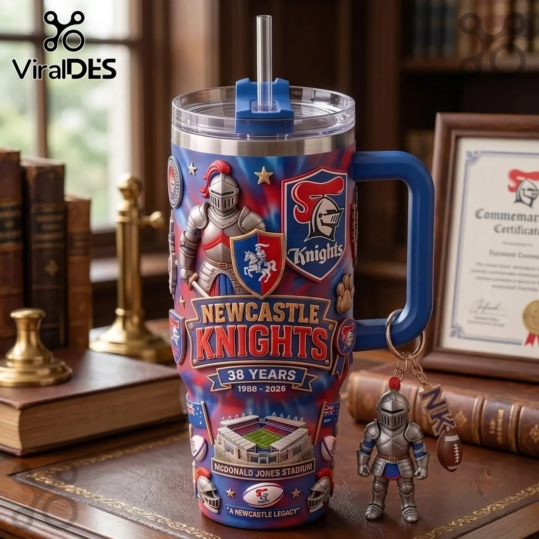 Newcastle Knights 38 Years Stanley Tumbler Newcastle Knights 38 Years Stanley Tumbler