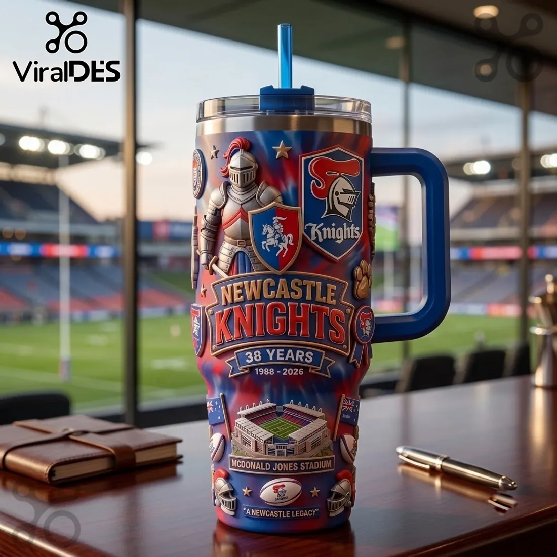 Newcastle Knights 38 Years Stanley Tumbler Newcastle Knights 38 Years Stanley Tumbler