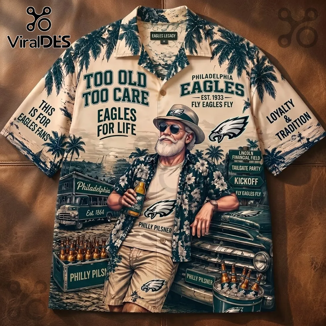 NFL Philadelphia Eagles Mascot Hawaiian Shirt NFL Philadelphia Eagles Mascot Hawaiian Shirt