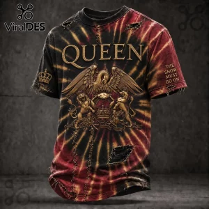 Queen The Show Must Go On Tie Dye T-Shirt Queen The Show Must Go On Tie Dye T-Shirt