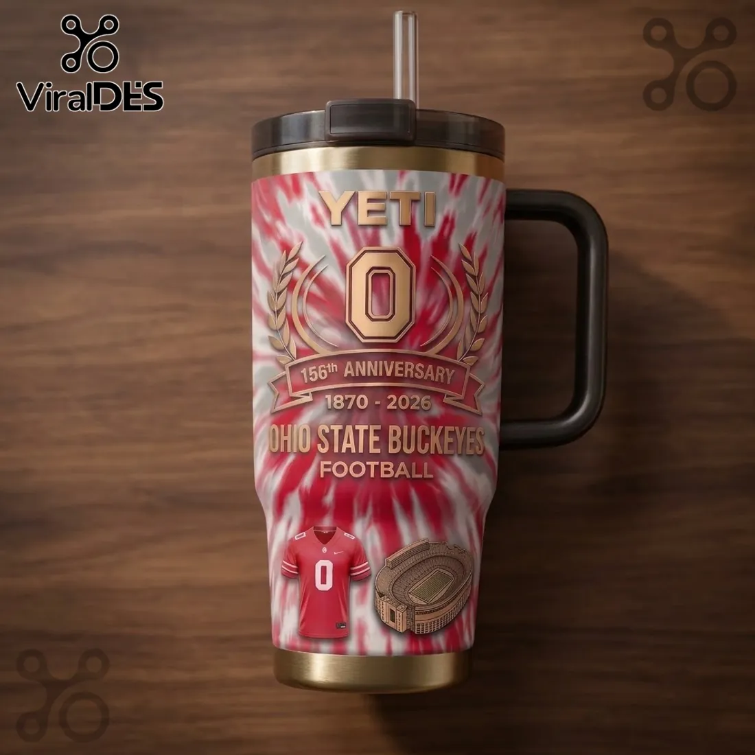 Ohio State Buckeyes 156th Anniversary Stanley Tumbler Ohio State Buckeyes 156th Anniversary Stanley Tumbler