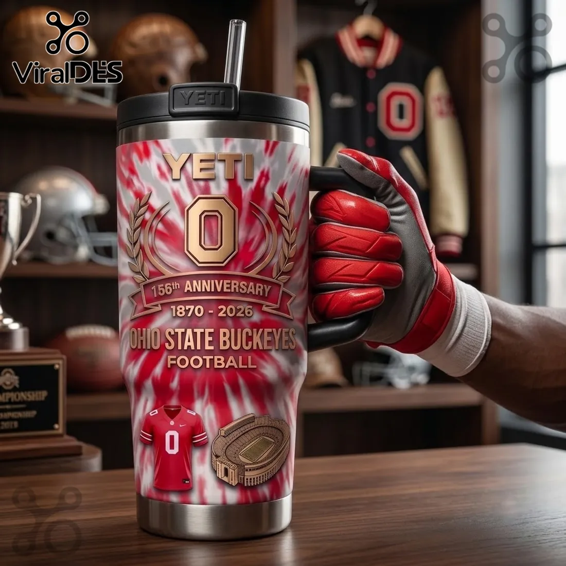 Ohio State Buckeyes 156th Anniversary Stanley Tumbler Ohio State Buckeyes 156th Anniversary Stanley Tumbler
