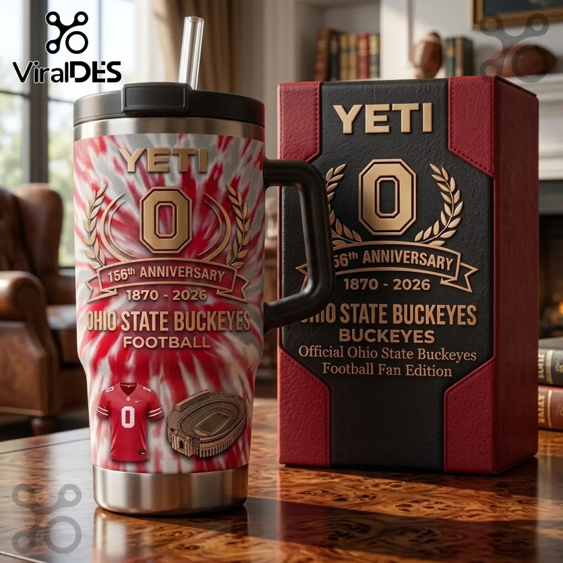 Ohio State Buckeyes 156th Anniversary Stanley Tumbler Ohio State Buckeyes 156th Anniversary Stanley Tumbler
